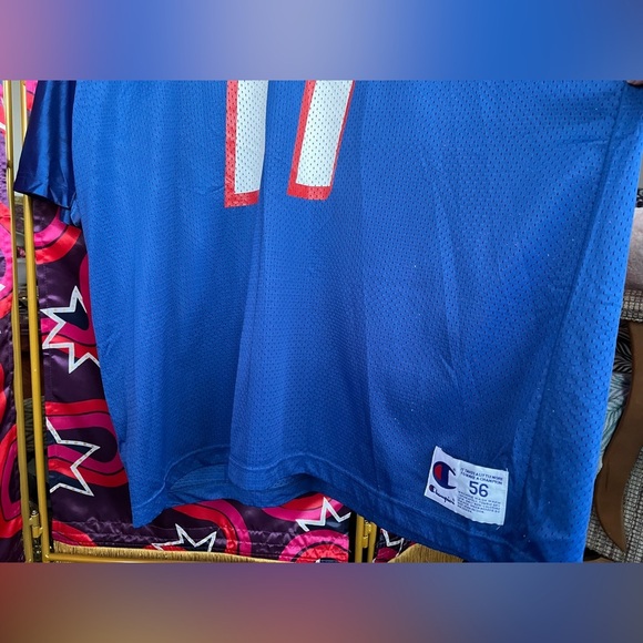 Vintage Champion Drew Bledsoe New England Patriots Jersey 11 Blue NFL Football - Picture 5 of 11